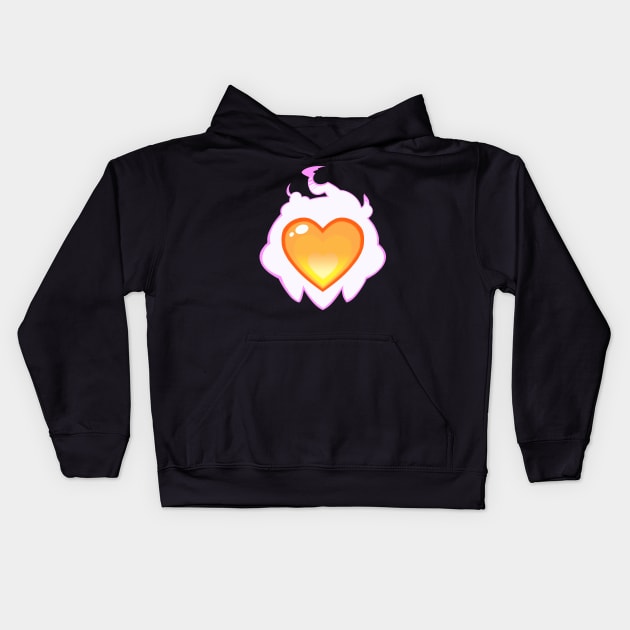 Burning Heart Kids Hoodie by purgatoryRose